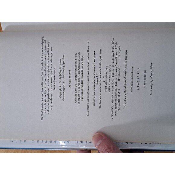 3 Jeff Shaara WWII Novels Hardbacks Rising Tide, Steel Wave, Final Storm 1st Ed - Picture 11 of 11